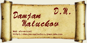 Damjan Maluckov vizit kartica